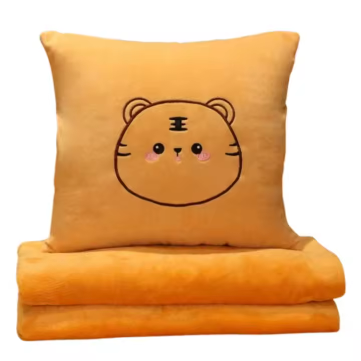 Manta-Cojín 2-en-1 Almohada de Oficina Calentadora para Niñas Almohada de Coche Cómoda - 1
