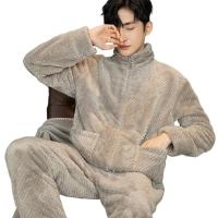 Pijama de Invierno Cálido Conjunto de Pantalones de Cinturón para Hombres - details 5