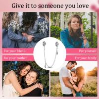 Cadena de Seguridad de Plata 925 con Piedra Principal de Zirconia en Color para Creación de Joyería Pulsera Original - details 4