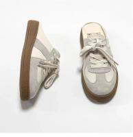 Zapatos de mulas para mujer, mocasines sin cordones con punta redonda, zapatillas para caminar, zuecos perezosos, plataforma de verano, zapatillas Creeper Baotou - details 8