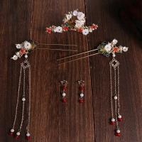 Tocados de novia de aleación, accesorios para el cabello de vestido de novia de colores claros de plástico, nuevo adorno colgante de estilo chino - details 3