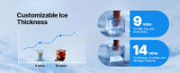 Máquina de Hielo Comercial SucceBuy, 130 Libras/24H con Almacenamiento de 33 Libras, 45 Cubitos de Hielo por Ciclo, Máquina de Hielo Independiente y Bajo Barra de Acero Inoxidable con Pantalla LED y Autolimpieza, Ideal para el Hogar, Bar o Restaurante - details 3