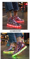 Zapatillas de tenis con luces LED para niños, zapatos de alta calidad con cargador USB, zapatillas luminosas de moda para niños - details 9
