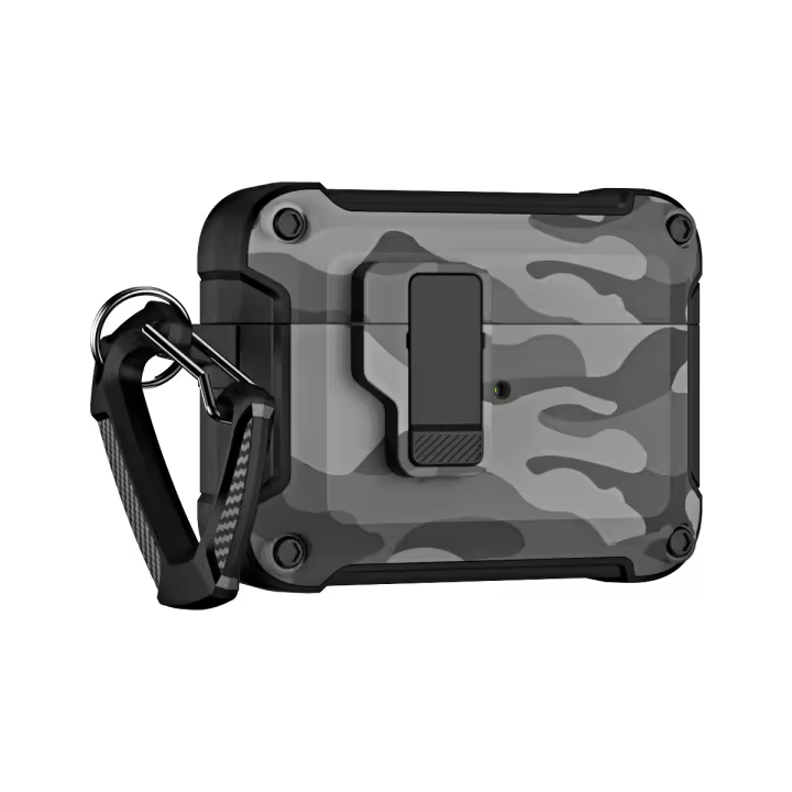 Funda con cierre de seguridad para Airpods Pro 2, accesorios de camuflaje con interruptor, cubierta a prueba de golpes para auriculares, 2023, 2022 - 1
