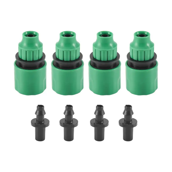 Adaptador unidireccional para manguera de jardín, conector de grifo para riego, paquete de 4 - 1