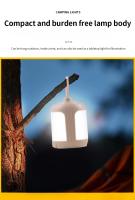Mini luz LED nocturna recargable por USB para acampar al aire libre, linternas portátiles impermeables, lámpara de escritorio regulable - details 7