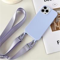 Funda de silicona mate con cordón y correa para collar cruzado para iPhone 16 15 14 Pro Max 11 12 13 XR X XS 6 7 8 Plus SE cubierta a prueba de golpes - details 14