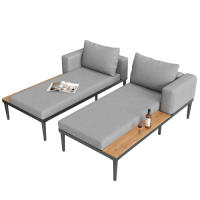Cama de Patio Impermeable Multifuncional Doble Sofá de Deporte al Aire Libre con Estantes - details 5
