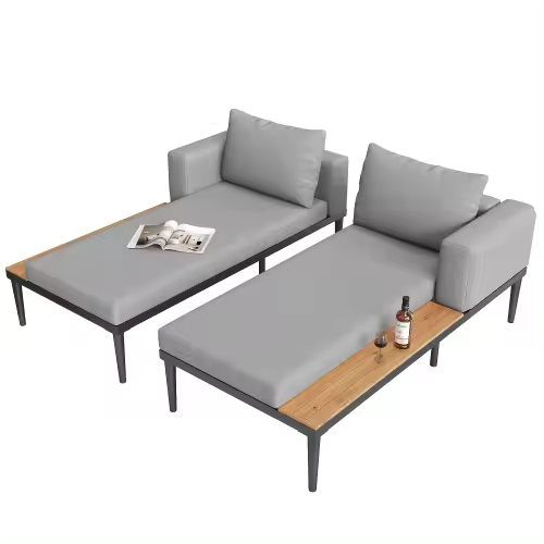 Cama de Patio Impermeable Multifuncional Doble Sofá de Deporte al Aire Libre con Estantes - 1