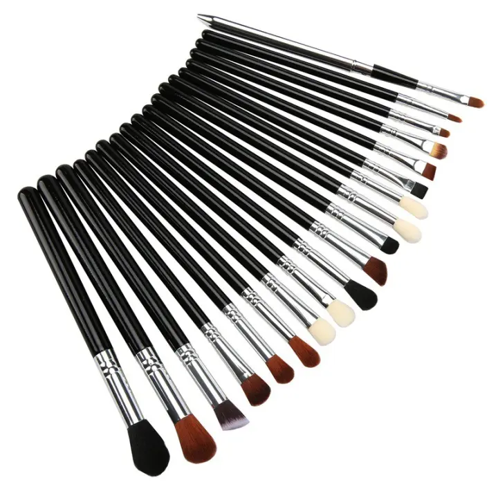 Juego de Pinceles de Sombras de Ojos Completo Pinceles de Alto Brillo para Maquillaje, Correctores, Labios Desvendados, Pinceles para Cejas - 1