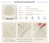Funda De Silla Estilo Nórdico 1/4/6 Piezas Tela Dd Protección ANTI-MANCHA - details 1