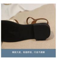 Sandalias Romanas de Verano Zapatos Planos para Mujeres 2025 con Cabeza de Estilo Retro y Pequeña Talla - details 8