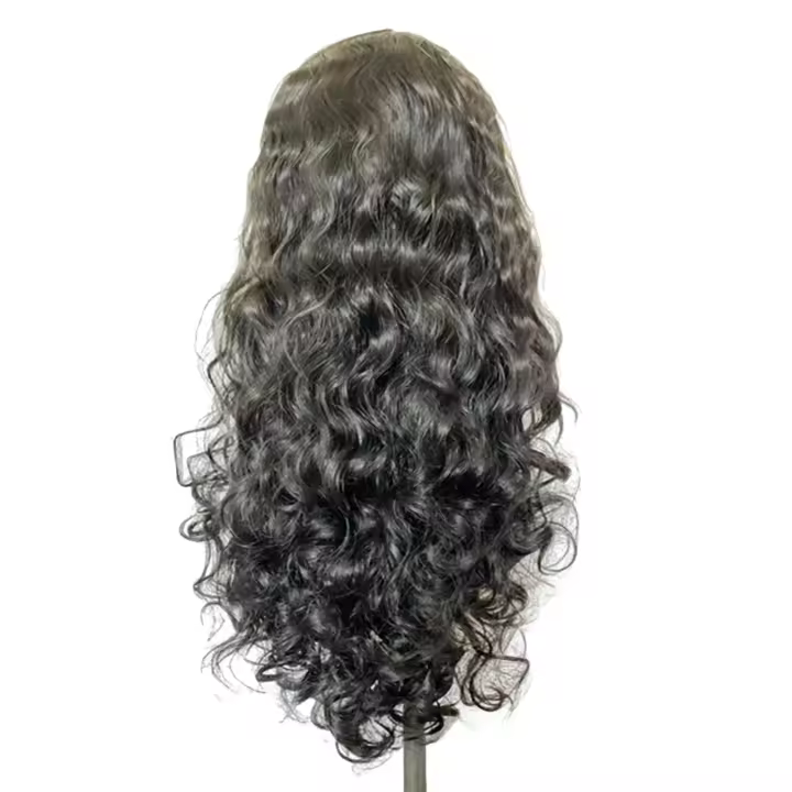 Peluca rizada negra para mujer, pelo de fibra resistente al calor, Cosplay, fiesta de disfraces, uso en vacaciones - 1