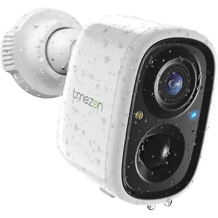 TMEZON-Cámara de Seguridad IP con Detección de Movimiento PIR, dispositivo de Vigilancia con WiFi, Exterior, Batería Recargable - 1