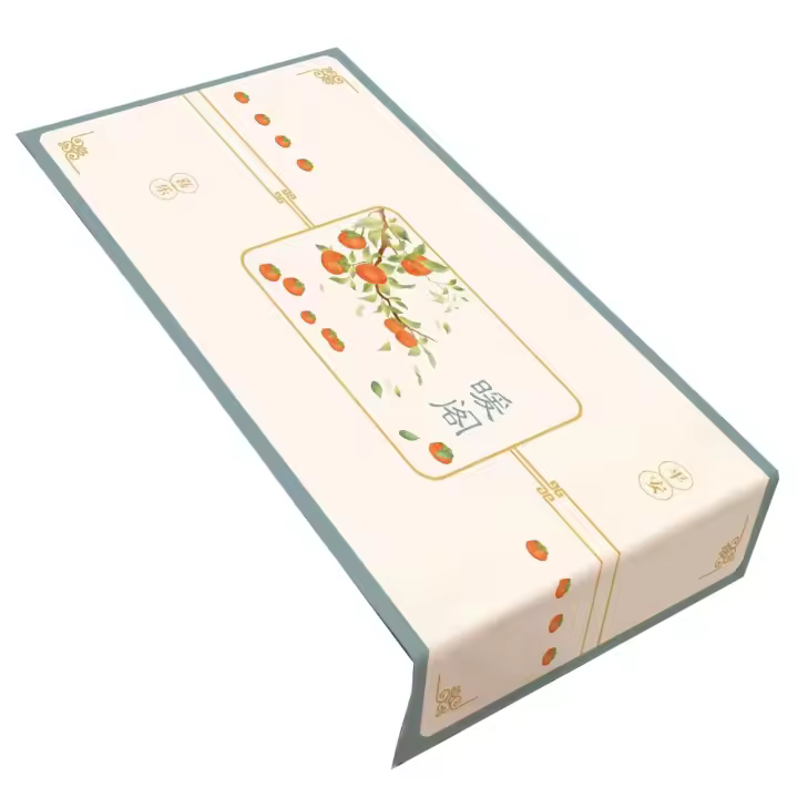 Decoración del hogar, mantel de estilo chino de 90x150cm, cubierta gruesa de PVC para mesa de té, cubierta lavable a prueba de aceite para mesa de postre, cocina - 1