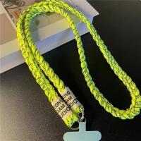 Cordón duradero de tres hebras trenzado para teléfono móvil, correa larga cruzada para el hombro con colgante para coleta para mujer - details 10
