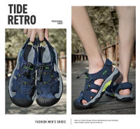 Gran tamaño Baotou sandalias casuales de cuero de playa para hombres sandalias de hombre de cuero de trazabilidad transpirable al aire libre de verano - details 2