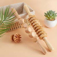 Rodillo De Masaje De Madera Para Terapia Lymphática Desagüe Masajeador Anticelulitis Fascia Para Alivio Del Dolor Muscular Corporal Tamaño Multi SML - details 6