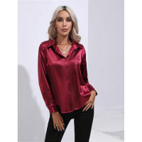 Camisa de satén para mujer, blusa de manga larga, nuevo estilo primavera/verano, ropa de mujer - details 53