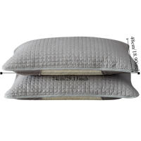 Funda de almohada para prevención de manchas, cómoda funda de almohada a prueba de sudor, a prueba de polvo, almohadas suaves, capa de aislamiento para Hotel, 2 uds. - details 0