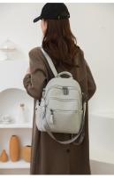 Mochila pequeña de moda para mujer, Mochila De Cuero Negro marrón simple, mini mochila de viaje informal para teléfono, regalos para niñas - details 13
