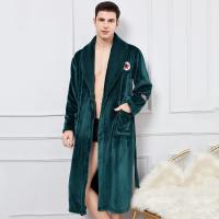 Bata gruesa de franela para hombre, Kimono de baño, camisón cálido, lencería íntima, ropa de casa de talla grande, Otoño e Invierno - details 2