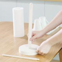 Soporte Vertical de plástico multiusos para servilletas, soporte para papel de cocina Simple blanco, toallero de tejido independiente para Hotel, 2 uds. - details 11