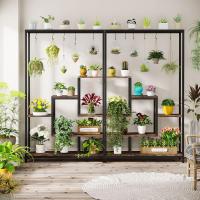 Soporte alto para plantas de interior de 5 niveles, estante de metal de 180 cm con 10 ganchos para colgar en S, estante de exhibición multiusos para bonsái de flores para interiores - details 27