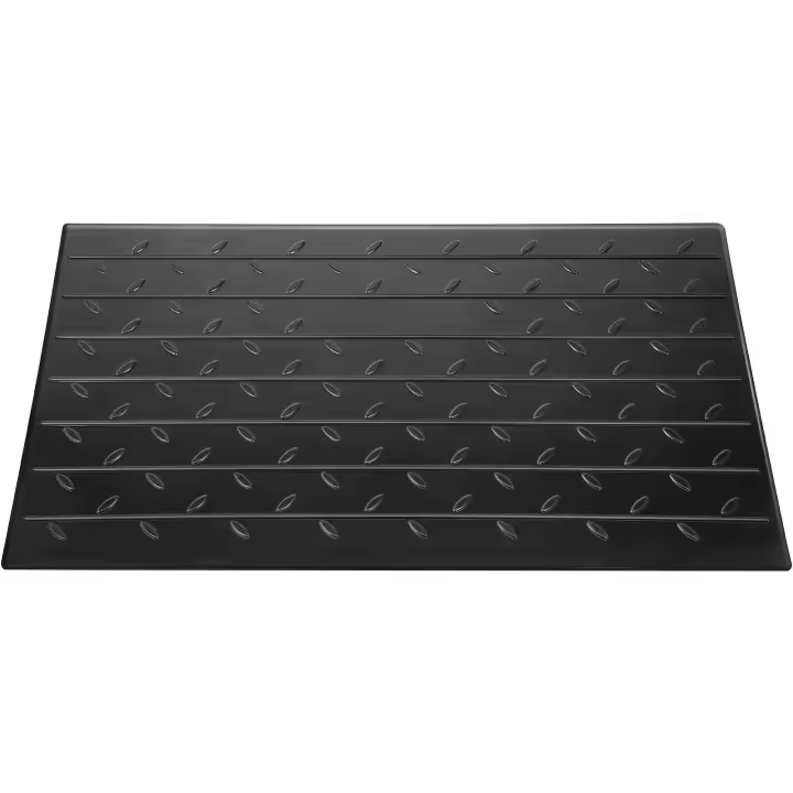 SucceBuy Rampa de umbral de goma con elevación de 2,6 pulgadas, 3 canales, cubierta de cable, sólida para silla de ruedas y scooter, capacidad de carga de 2202 libras - 1