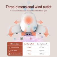 Secador de ropa eléctrico portátil para el hogar y viajes, secador de aire caliente para ropa inteligente, secado de temperatura - details 3