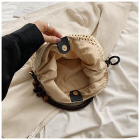 Bolso tejido de playa de vacaciones junto al mar nuevo bolso de punto hueco para mujer bolso de gran capacidad para las axilas del hombro - details 6