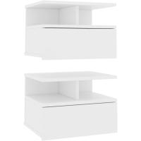 Flotante Contrachapada Mobiliario Hogar coración Diseño Sencillo Elegantes Funcionales Prácticos Compactos Blanca 40x31x27cm - details 0