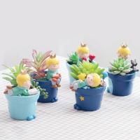 Maceta de resina para plantas suculentas, adorno de jardín de hadas, figuritas decorativas, Decoración de mesa para el hogar - details 6
