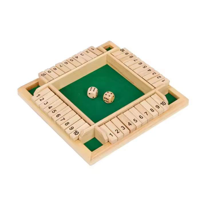 Juego de cartas Montessori de cuatro caras para niños, caja de tablero educativo intelectual, juguetes de dados, rompecabezas - 1