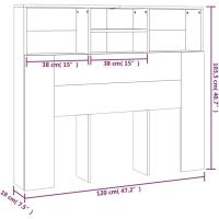 Mueble de Cabeza de Armario de Dormitorio Blanco Estantería de Pared con Almacenamiento - details 2