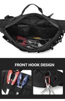 Riñonera táctica pequeña para hombre y mujer, bolsa de cintura para correr, viajar, senderismo, acampar, mochila de pecho - details 4