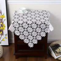 Mantel De Encaje Con Flores Cuadradas, Estilo Europeo Moderno Simple, Cubierta De Polvo, 1 ud. - details 5