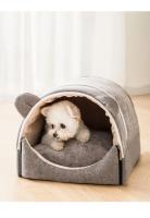 Casa de Perro lavable y cálida Para invierno, cama cerrada Para cachorros, perrera, tienda de campaña plegable portátil Para mascotas - details 16