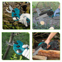 NEWBENY-sierra eléctrica sin escobillas de 6 pulgadas + juego de tijeras de podar eléctricas de 30mm, herramientas inalámbricas para carpintería de jardín para batería de 18V - details 9