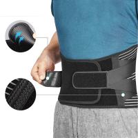 Faja Lumbar para el dolor de espalda baja, cinturón de soporte Lumbar ajustable, ejercicio transpirable, cinturón de soporte de cintura - details 5