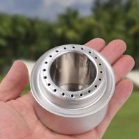 Estufa de Camping, mini alcohol portátil de aleación de aluminio con cubierta, Montañismo al aire libre, senderismo, mochila, estufa de camping - details 8