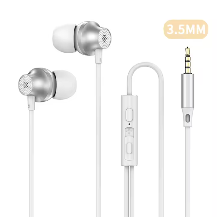Auriculares con cable de Metal de graves pesados 9D HIFI, auriculares digitales tipo C/3,5mm AUX con micrófono, auriculares internos, auriculares de música deportiva para Samsung y Android - 1