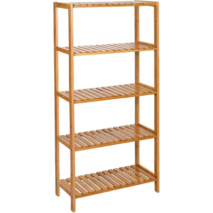 Estantería de Almacenamiento de Bambú de 4 Niveles Zapatero para Plantas, Ideal para Entrada, Baño, Sala de Estar, Balcón, Cocina - 1