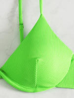 Nuevo traje de baño sexy con espalda descubierta y soporte de acero dividido de Yiyong, bikini con cordones de color sólido para mujer - details 39