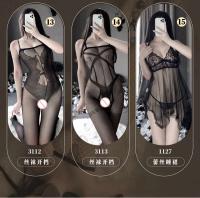 Lencería Sexy para mujer, medias de cuerpo completo, ropa de malla exótica, mono transparente, juguetes de peluche con entrepierna abierta, TRE para mujer y - details 6