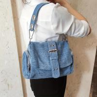 Bolso Bandolera de Mezclilla para Mujer, Bolso de Hombro con Remaches de Moda, Diseño de Marca, Bolso de Mano Femenino Azul - details 2