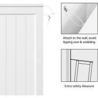 Armario de Baño de Suelo Mueble Auxiliar Comodo con 4 Cajones Estante Ajustable 81x30x83 cm Blanco - details 31