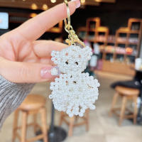Nuevo Creativediy llavero de oso con cuentas hecho a mano colgante accesorios de artesanía - details 6