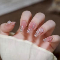 24pcs Uñas Postizas De Acrílico UV Gel Tamaño Oval Y Almendra Extensión De Uñas Cortas Sistemas De Tiras De Uñas Falsas - details 2