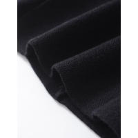 Chic Top de Tanque Elegante Vestido de Oficina para Mujeres Negras Cuello en V, Sin Mangas, Cintura Delgada - details 8